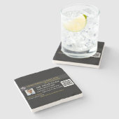 Stone Coasters | Marble | Photo | Monogram Stenen Onderzetter (Zijkant)