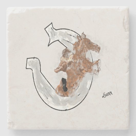 Stone Coastert : Gelukkig Stenen Onderzetter (Voorkant)