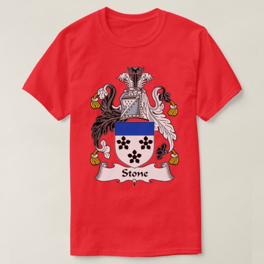 Stone Coat of Arms Family Crest 1 T-shirt (Design voorkant)