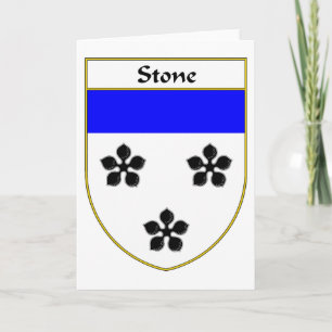 Stone coat of arms/Family Crest Feestdagen Kaart