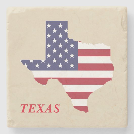 Stone Coater of Texas Flag Map Stenen Onderzetter (Voorkant)
