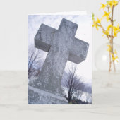 “Stone Cold Cross” Sympathiekaart Kaart (Gele Bloem)