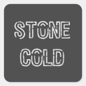 Stone Cold T-Shirt Vierkante Sticker (Voorkant)