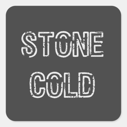 Stone Cold T-Shirt Vierkante Sticker (Voorkant)