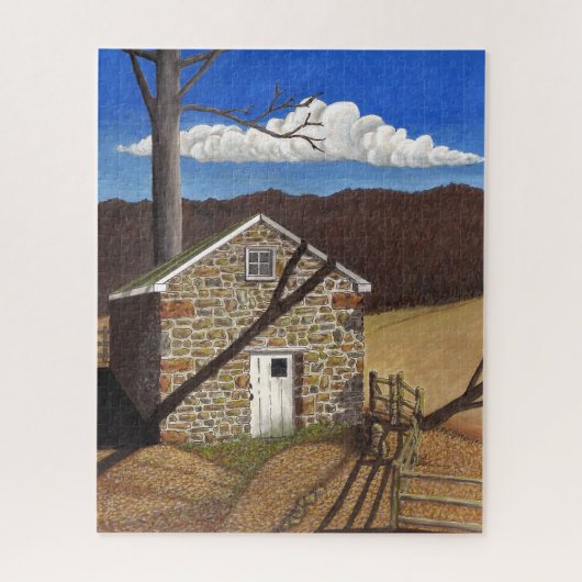 Stone Colonial Spring House Legpuzzel (Verticaal)