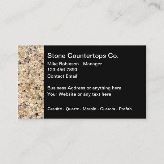 Stone Countertops Visitekaartje (Voorkant)
