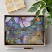 Stone Country Farmhouse in Floral Landscape Tissuepapier (Geschenk)