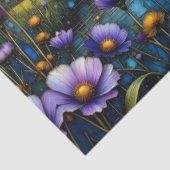 Stone Country Farmhouse in Floral Landscape Tissuepapier (Detail)