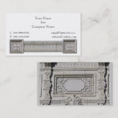 Stone Cross Circle Square Border Visitekaartjes (Voorkant / Achterkant)