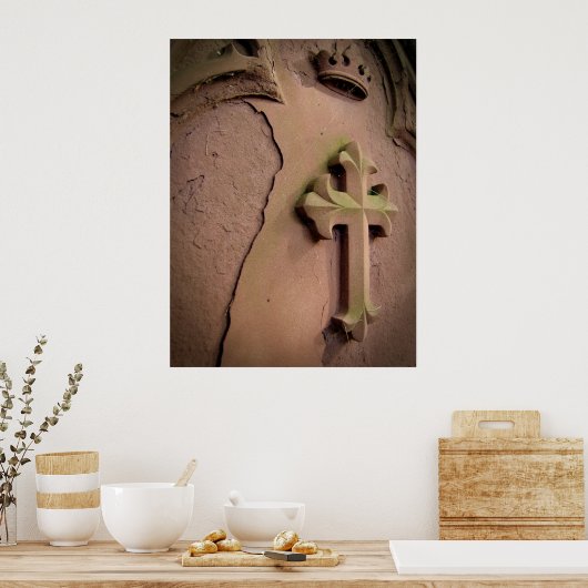 Stone Cross gravestone Poster (Keuken)
