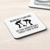 Stone Curling Winter Ice Sport Curler Bier Onderzetter (Linkerzijde)