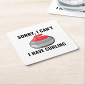 Stone Curling Winter Ice Sport Curler Kartonnen Onderzetters (Schuin)