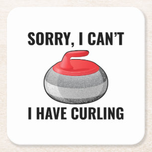 Stone Curling Winter Ice Sport Curler Kartonnen Onderzetters