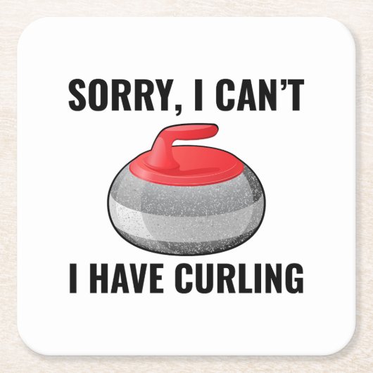 Stone Curling Winter Ice Sport Curler Kartonnen Onderzetters (Voorkant)