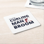 Stone Curling Winter Ice Sport Curler Kartonnen Onderzetters (Schuin)