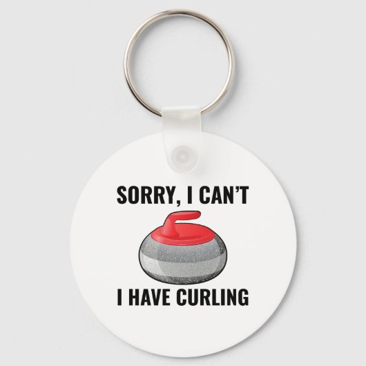 Stone Curling Winter Ice Sport Curler Sleutelhanger (Voorkant)