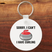 Stone Curling Winter Ice Sport Curler Sleutelhanger (Voorkant)