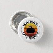 Stone Curling Winter Ice Sport Retro Ronde Button 3,2 Cm (Voorkant /achterkant)