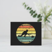 Stone Curling Winter Sport Curler Retro Briefkaart (Staand voorkant)