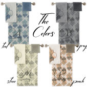 Stone Custom Name Watercolor Geometric Pattern Douchegordijn