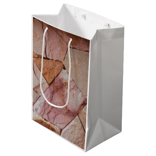 Stone Design Wrapping Paper Medium Cadeauzakje (Voorkant Gekanteld)