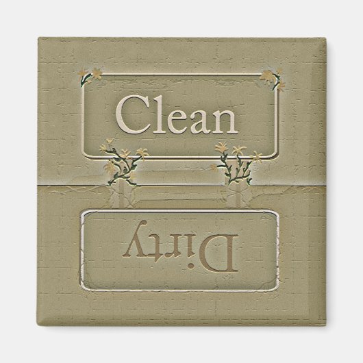 Stone Dirty Clean Dishwasmachine Magnet (Voorkant)