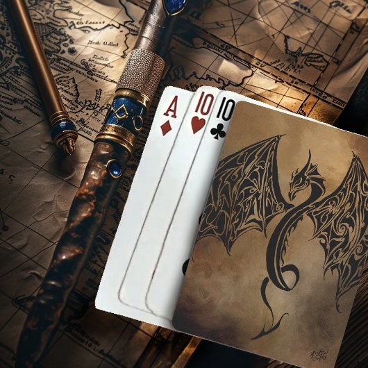 Stone Dragon Tribal Pokerkaarten