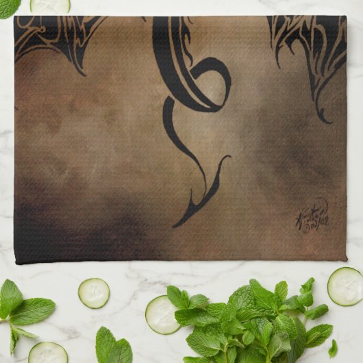 Stone Dragon Tribal Theedoek (Gevouwen)