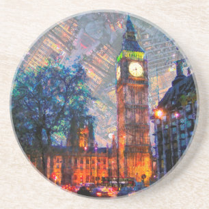 Stone Drink Coasters Big Ben London Zandsteen Onderzetter