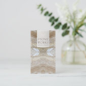 Stone Fabrication Werkt Luxe Visitekaartje (Staand voorkant)