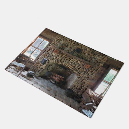 Stone Fireplace in 19e eeuw Home Deurmat (Schuin)