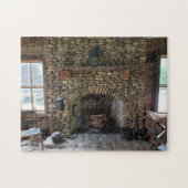 Stone Fireplace in 19e eeuw Home Legpuzzel (Horizontaal)