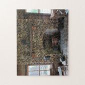 Stone Fireplace in 19e eeuw Home Legpuzzel (Verticaal)