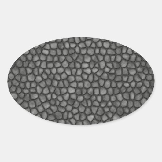Stone Floor Ovale Sticker (Voorkant)