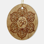 Stone Floral Aum Design Keramisch Ornament (Links)