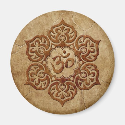 Stone Floral Aum Design Magneet (Voorkant)