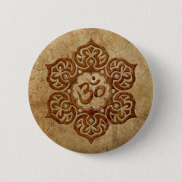 Stone Floral Aum Design Ronde Button 5,7 Cm
