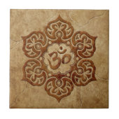 Stone Floral Aum Design Tegeltje (Voorkant)