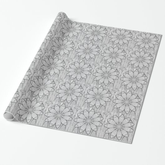 Stone Flowers Cadeaupapier (Uitgerold)