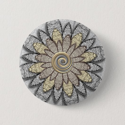 Stone Flowers Ronde Button 5,7 Cm (Voorkant)