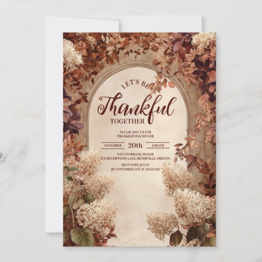  Stone Gateway Thanksgiving Diner Kaart (Voorkant)