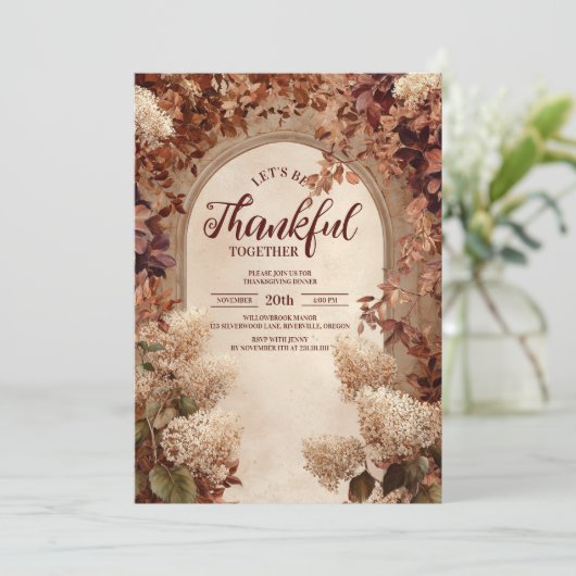  Stone Gateway Thanksgiving Diner Kaart (Staand voorkant)