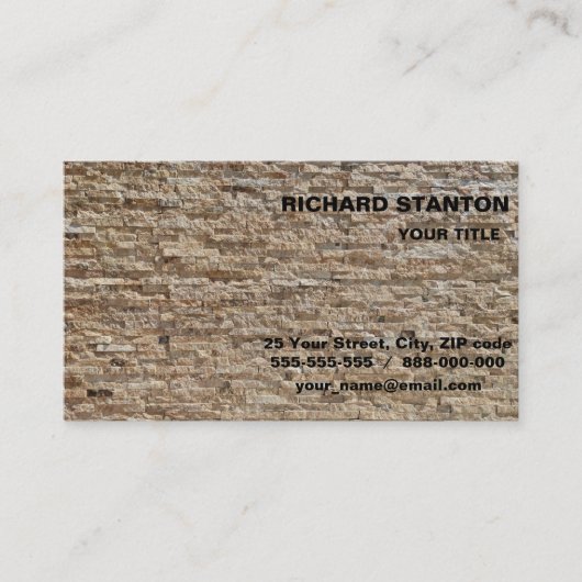 Stone geometrisch patroon visitekaartje (Voorkant)