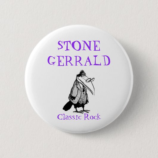 STONE GERRALD, Classic Rock Ronde Button 5,7 Cm (Voorkant)