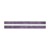 Stone Glitter Stripe Wedding Violet ID647 Uitnodigingen Wikkel (Vlak)
