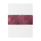 Stone Glitter Wedding Burgundy ID647 Uitnodigingen Wikkel (Achterkant Voorbeeld)