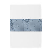 Stone Glitter Wedding Dusty Blue ID647 Uitnodigingen Wikkel (Achterkant Voorbeeld)