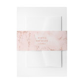 Stone Glitter Wedding Roos Gold ID647 Uitnodigingen Wikkel (Voorkant Voorbeeld)