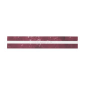 Stone Glitter Wedding Stripe Burgundy ID647 Uitnodigingen Wikkel (Vlak)
