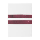 Stone Glitter Wedding Stripe Burgundy ID647 Uitnodigingen Wikkel (Achterkant Voorbeeld)